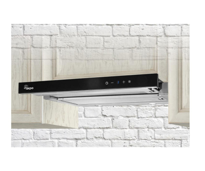 Okap kuchenny AKPO WK-7 Light Glass Touch, 50cm, Czarny/Inox